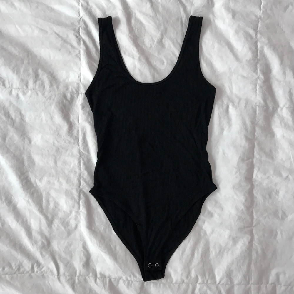 Forever 21 Ribbed Black Body Suit
